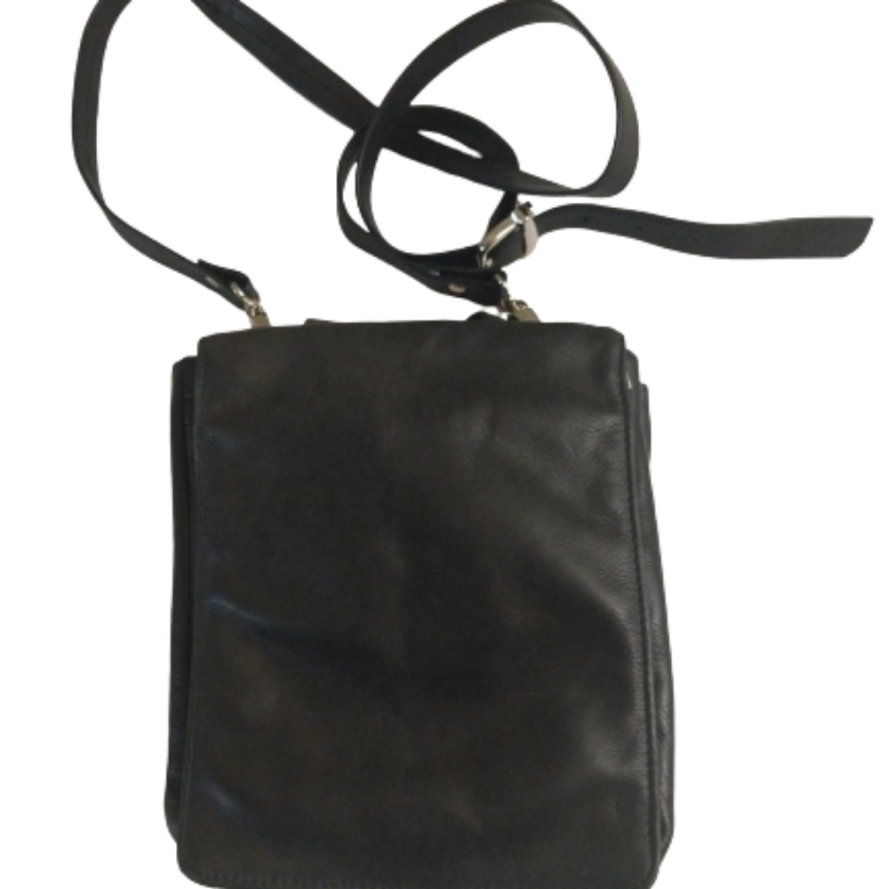 Wilsons Leather Black Cross Body Stash Bag